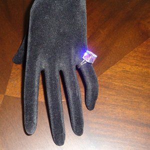 Faux Crystal cube ring- costume jewelry